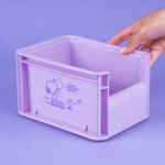 Organizador-de-pl-stico-de-almacenamiento-peque-o-apilable-sin-tapa-purpura-serie-snoopy-Snoopy-2-22936