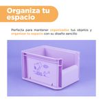 Organizador-de-pl-stico-de-almacenamiento-peque-o-apilable-sin-tapa-purpura-serie-snoopy-Snoopy-5-22936