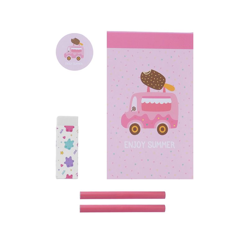 Set-bloc-de-notas-1-tajador-2-lapices-1-goma-serie-ice-cream-Ice-Cream-1-22240