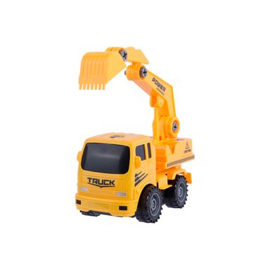 Juguete terrestre vehiculo de ingenieria de inercia excavadora 13cm x 8cm x 17.5cm serie miniso -  Miniso