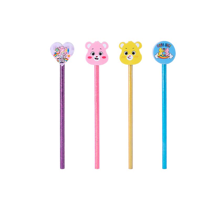 Juego-de-lapices-y-borradores-con-purpurina-pdq-19-5cm-serie-care-bears-Care-Bears-1-22496