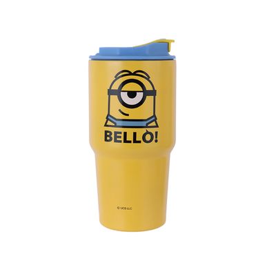 Vaso de acero inoxidable con correa colección minions 500 ml amarillo -  Minions