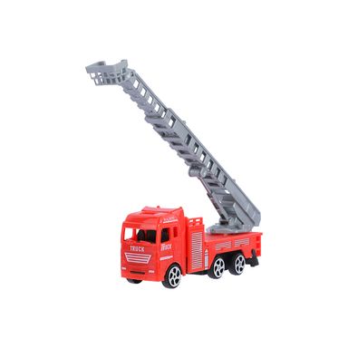 Juguete terrestre camión con escalera de incendios extraíble serie de camiones de bomberos serie miniso -  Miniso