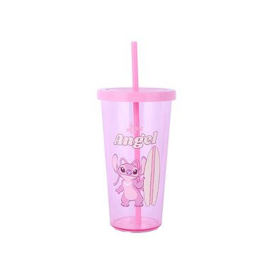 Vaso de plástico disney lilo & stitch collection con sorbete 600 ml angel rosa -  Lilo & Stitch