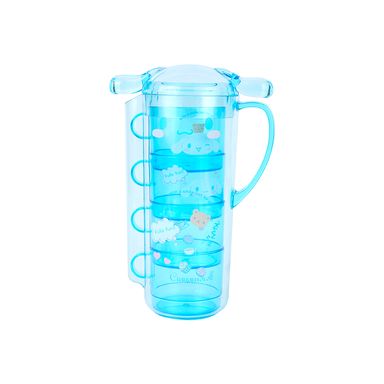 Vaso de plástico juego de jarra de agua y vasos apilables personajes de sanrio 1400 ml cinnamoroll -  Sanrio
