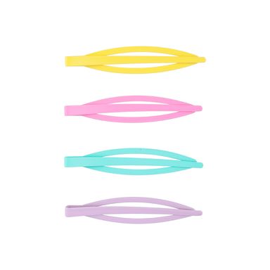 Set de broches para cabello miniso serie dopamine ovalados 4 pzas mix de colores -  Miniso