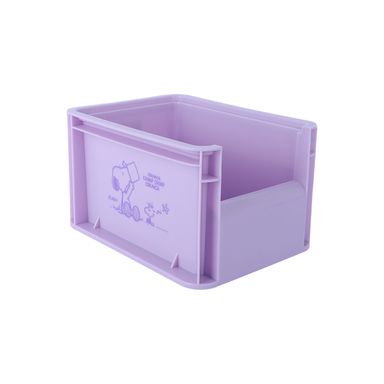Organizador de plástico de almacenamiento pequeño apilable sin tapa purpura serie snoopy -  Snoopy