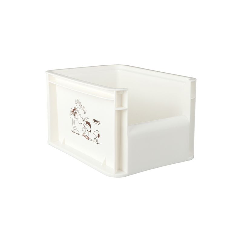 Organizador-de-pl-stico-de-almacenamiento-peque-o-apilable-sin-tapa-blanco-serie-snoopy-Snoopy-1-22937