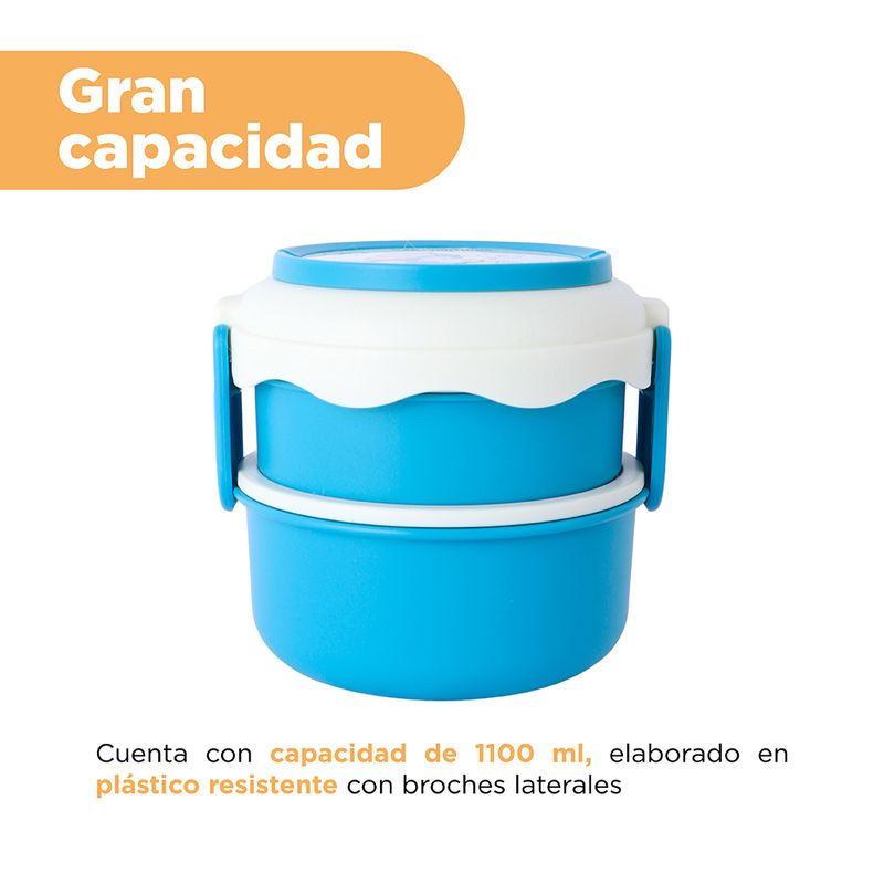 Taper-para-alimentos-fiambrera-redonda-de-doble-capa-snoopy-collection-1100-ml-azul-Snoopy-5-22833