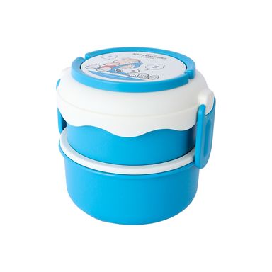 Taper para alimentos fiambrera redonda de doble capa snoopy collection 1100 ml azul -  Snoopy