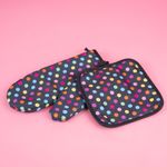 Set-de-guante-y-agarradera-para-cocina-miniso-serie-puntos-de-colores-negro-Miniso-5-22164