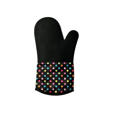 Guante para horno miniso serie puntos de colores negro -  Miniso