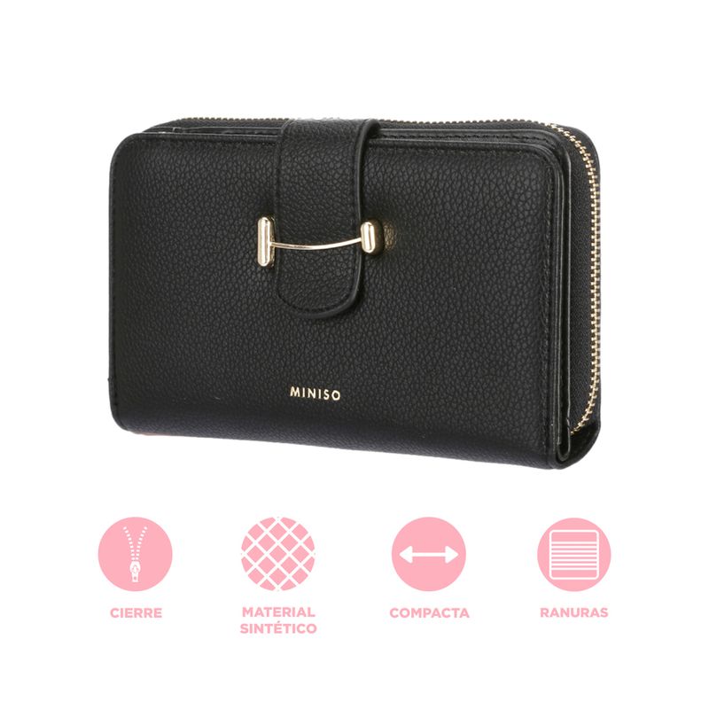 Cartera-para-mujer-mediana-miniso-trabilla-metalica-negro-Miniso-4-22983