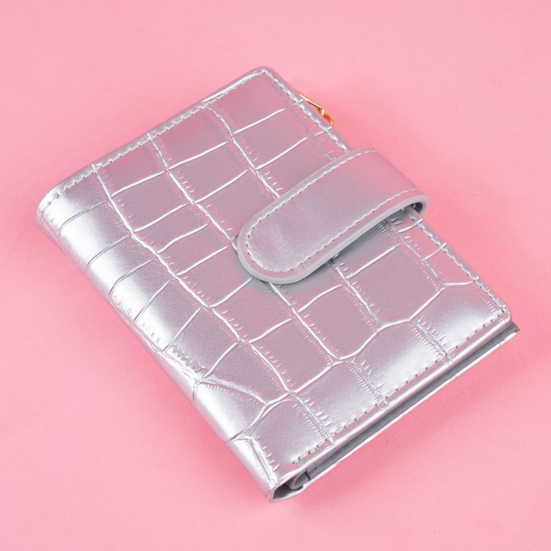 Cartera-de-moda-corta-para-mujer-tipo-piel-de-cocodrilo-plateado-Miniso-7-22988