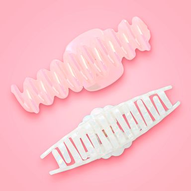 Set de pinzas para cabello miniso flor rosa 4 pzas -  Miniso