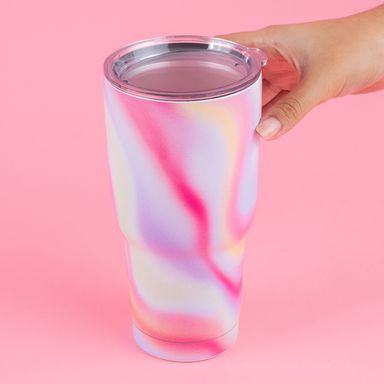 Termo de acero serie holográfica 900 ml -  Miniso