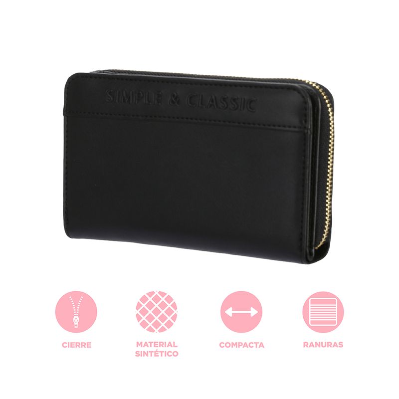 Cartera-con-cierre-para-mujer-miniso-letras-en-relieve-negro-Miniso-4-23132