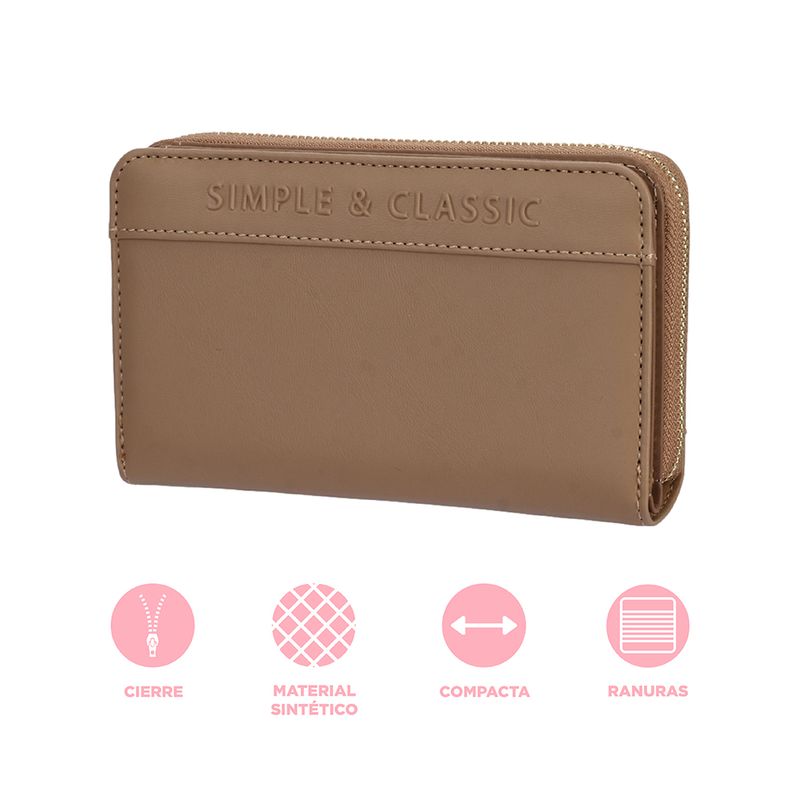 Cartera-con-cierre-para-mujer-miniso-letras-en-relieve-caf-Miniso-4-23133