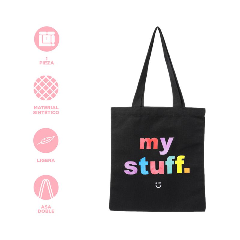 Bolso-de-compras-miniso-arcoiris-my-stuff-negro-Miniso-4-23180