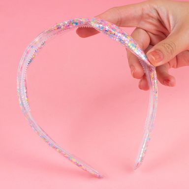 Vincha infantil miniso serie fairy tale transparente confetti estrellas -  Miniso