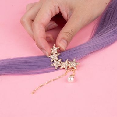 Broche para cabello miniso serie star moon estrella con charms colgantes -  Miniso