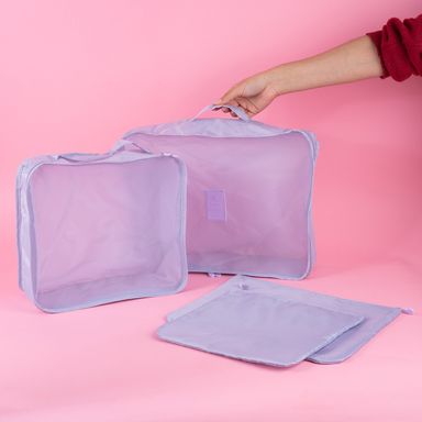 Organizador de viaje organizadores minigo 4.0 de 4 piezas púrpura -  Miniso