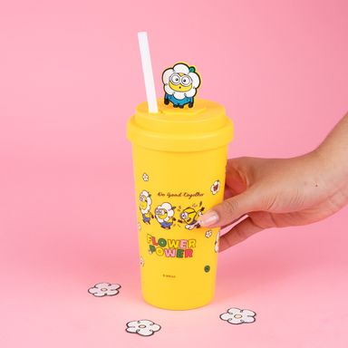 Vaso de plástico colección daisy minions 520 ml amarillo -  Minions