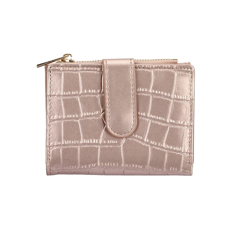 Cartera-de-moda-corta-para-mujer-tipo-piel-de-cocodrilo-oro-rosado-Miniso-1-22990