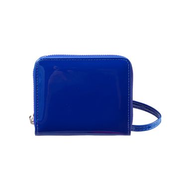 Cartera corta para mujer miniso tipo charol azul -  Miniso