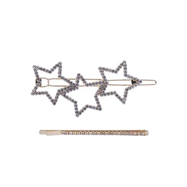 Set de broches para cabello miniso serie star moon strass estrellas 2 pzas -  Miniso