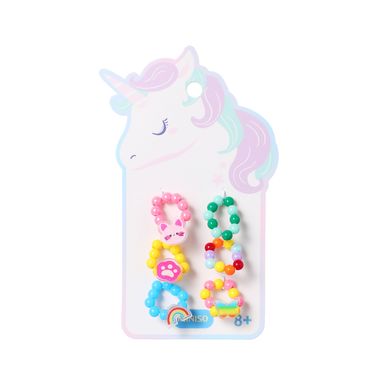 Set de anillos infantiles miniso funny series cuentas de colores 6 pzas -  Miniso