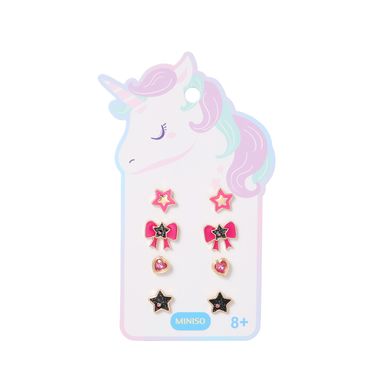 Set de aretes infantiles miniso colección funny monos y estrellas 4 pares -  Miniso