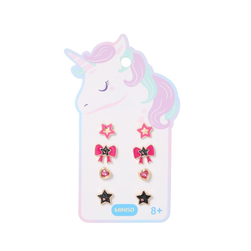 Set-de-aretes-infantiles-miniso-colecci-n-funny-monos-y-estrellas-4-pares-Miniso-1-22665