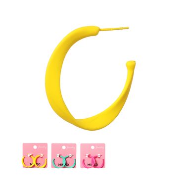 Set de aretes miniso serie dopamine arracada ondulada neon mix de colores 1 par -  Miniso