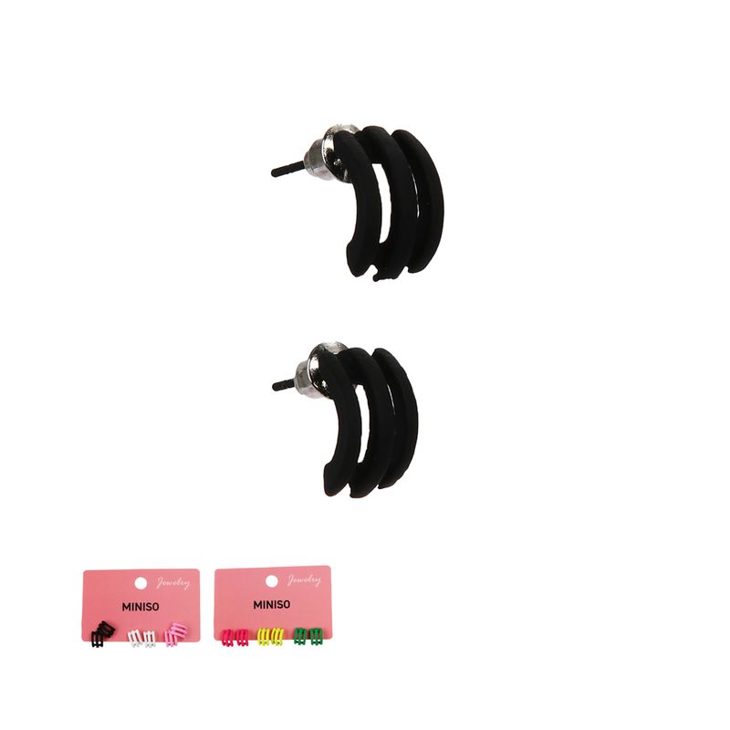 Set-de-aretes-miniso-serie-dopamine-triple-aro-ne-n-mix-de-colores-3-pares-Miniso-1-22717