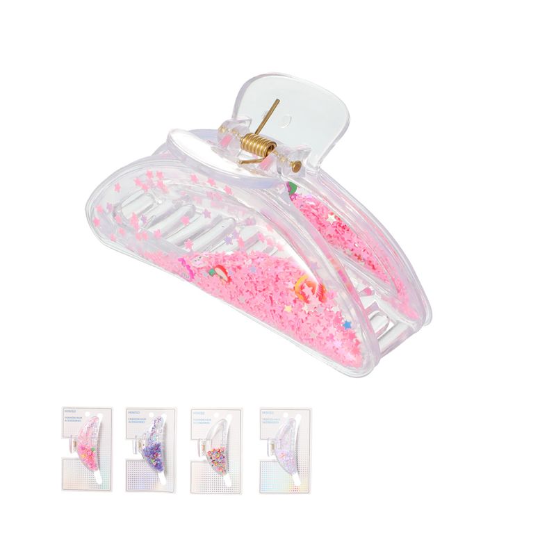 Pinza-para-cabello-miniso-serie-fairy-tale-8cm-semicirculartransparente-confetti-estrellas-Miniso-1-22738