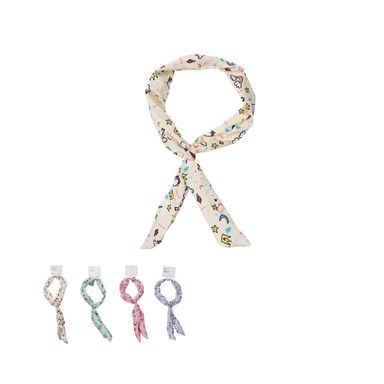 Diadema de moda miniso serie macaron maleable con cintas largas arcoíris -  Miniso