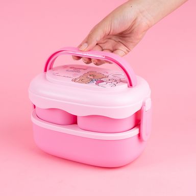 Caja para lunch de doble capa de la colección mikko 1600 ml rosa -  Mikko