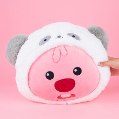 Almohadas y cojines con forma de cabeza que cambia de disfraz panda serie loopy -  Loopy