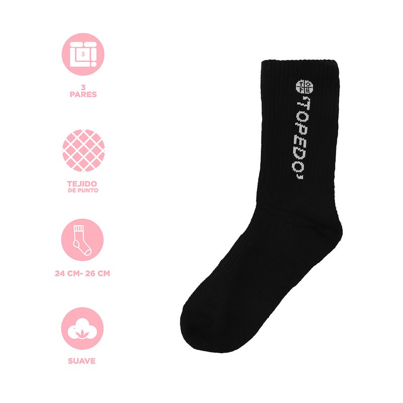 Medias-deportivas-largas-miniso-negro-3-pares-Miniso-4-22176