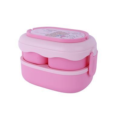 Caja para lunch de doble capa de la colección mikko 1600 ml rosa -  Mikko