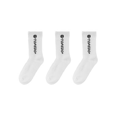 Medias deportivas largas miniso blanco 3 pares -  Miniso