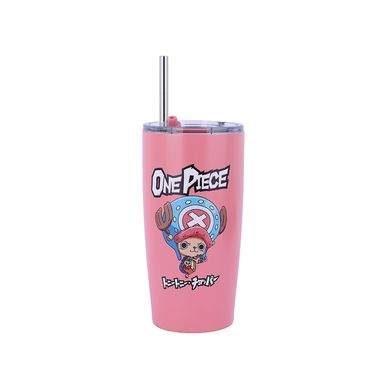 Vaso de acero con sorbete de la colección clasica de one piece 530 ml rosa -  One Piece