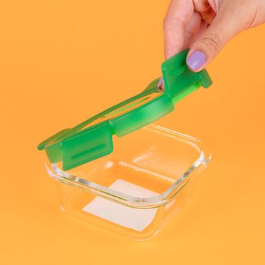Taper cuadrado para alimentos serie rainbow 320 ml verde -  Miniso