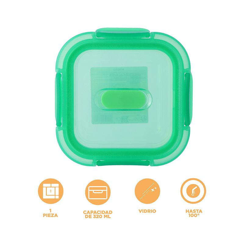 Taper-cuadrado-para-alimentos-serie-rainbow-320-ml-verde-Miniso-4-23437