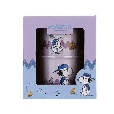 Taza de cerámica con cuchara 39 0ml 2 piezas color morado serie snoopy -  Snoopy