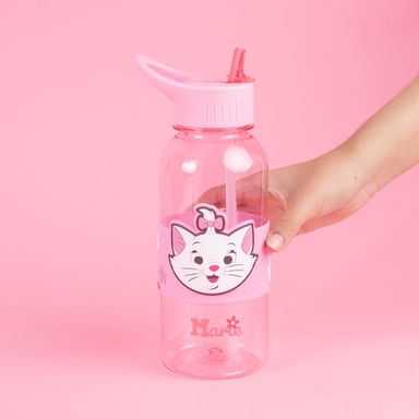 Tomatodo de plástico con sorbete y funda 1000ml marie serie lilo stitch disney color rosa -  Disney