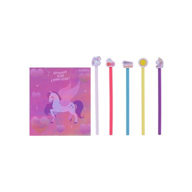 Set 5 lapices bloc de notas de 50 hojas pdq serie fantasy unicorn -  Miniso