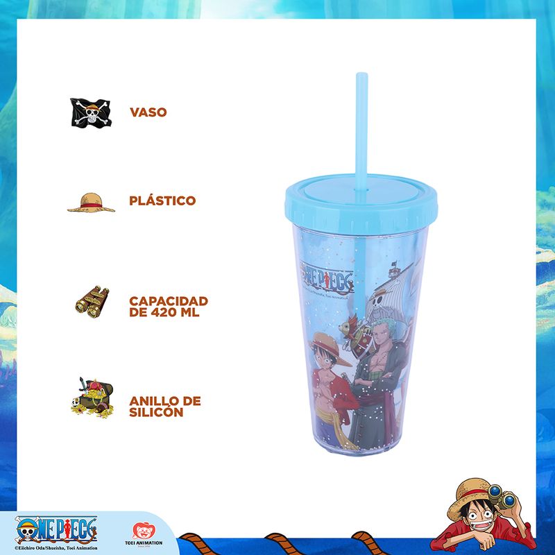 Vaso-de-pl-stico-de-doble-pared-con-sorbete-de-la-colecci-n-clasica-de-one-piece-420-ml-azul-One-Piece-4-23362