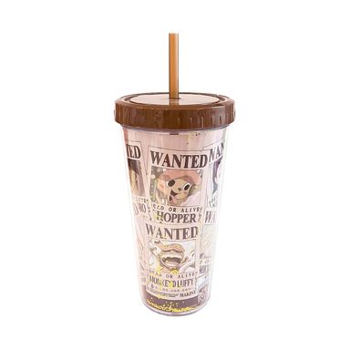 Vaso de plástico de doble pared con sorbete de one piece classic collection 420 ml marrón -  One Piece
